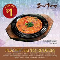 Read more about Seoul Yummy $1 Kimchi Pancake (Usual $7.90) 1-Day Coupon 16 Feb 2015