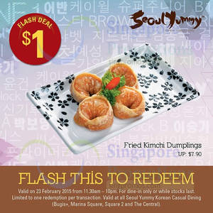 Featured image for (EXPIRED) Seoul Yummy $1 Fried Kimchi Dumplings (Usual $7.90) 1-Day Coupon 23 Feb 2015