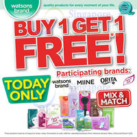 Read more about Watsons Buy 1 Get 1 FREE Selected Brands 1-Day Promo 4 Feb 2015