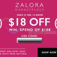 Read more about Zalora $10 to $18 OFF Marketplace Items Promo Coupon Code 19 - 23 Feb 2015