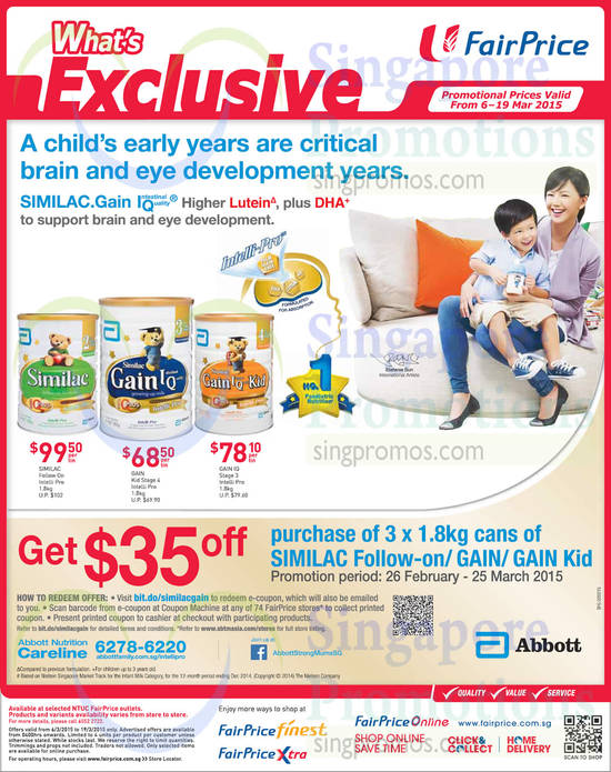 6 Mar Similac Gain IQ Get 35 Dollar Off With Purchase of 3 Cans