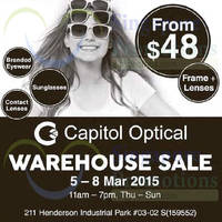 Read more about Capitol Optical Warehouse SALE 5 - 8 Mar 2015