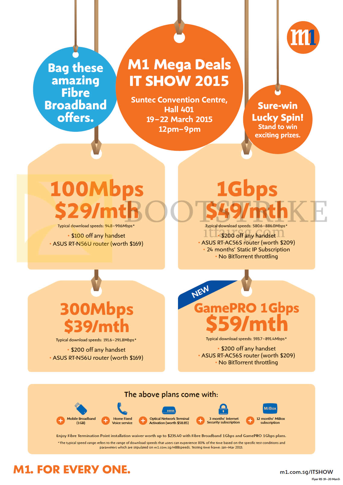 Featured image for M1 IT SHOW 2015 Smartphones, Tablets & Home/Mobile Broadband Offers 19 - 22 Mar 2015