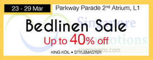 Featured image for (EXPIRED) Isetan Bedlinen Sale @ Parkway Parade 23 – 29 Mar 2015