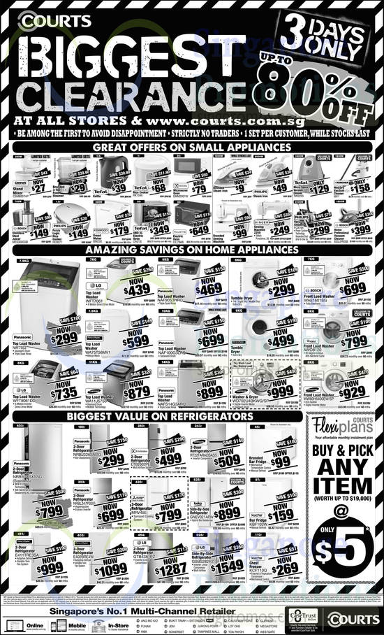 Kitchen Appliances, Vacuum Cleaners, Sewing Machines, Washers, Rice Cooker, Fridges, Freezer, Ovens, Electrolux, Philips, Kenwood, Panasonic, Rowenta, Singer, Karcher