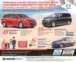 Featured image for Mazda 2 Hatchback, 3 Sedan, Biante, 5 & 8 Seater MPV Offers 7 Mar 2015