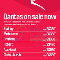Read more about Qantas Airways Promo Fares 5 - 31 Mar 2015