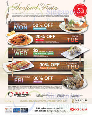 Featured image for (EXPIRED) Seafood Paradise Up To 50% Off Weekdays Promo 20 Mar – 30 Apr 2015