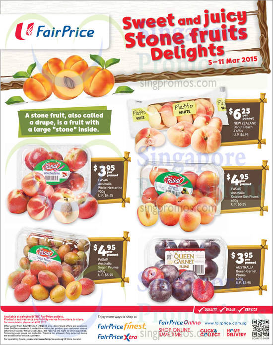 (Till 11 Mar) Fruits Peach, Sun Plums, Nectarine, Sugar Prunes, Garnet Plums