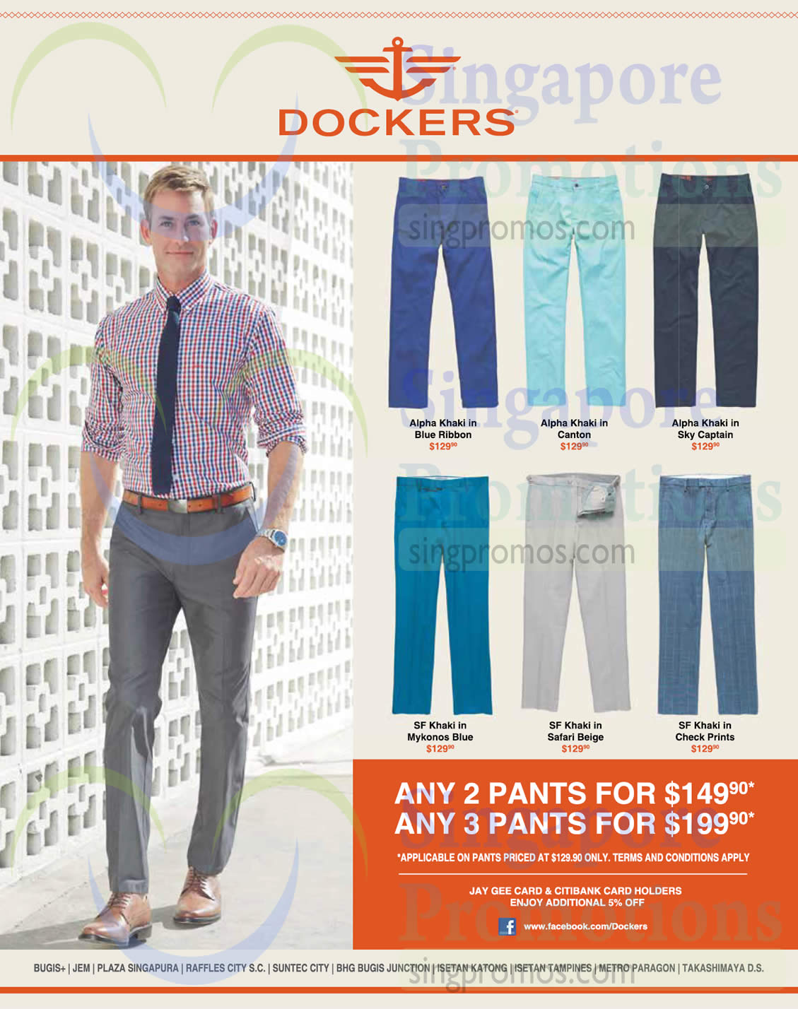 Featured image for Dockers Pants 2 for $149.90 & 3 for $199.90 Promotion 1 Apr - 31 May 2015