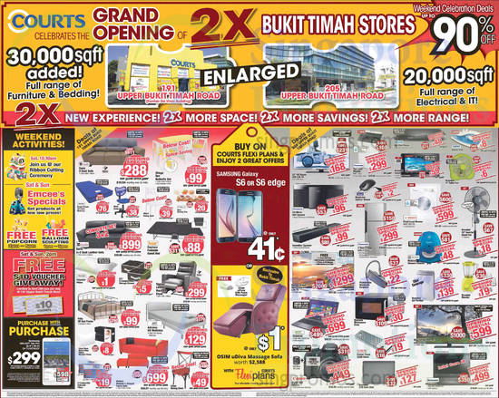 2 Bukit Timah Stores Grand Opening Furniture, Home Appliances, Sofas, Mattresses, Washers, Vacuum Cleaner, TVs, Notebooks, Digital Camera, Bosch, Electrolux, Fuze, Nicollo, Panasonic