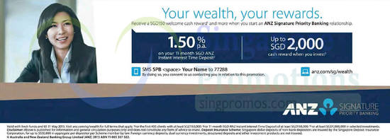 20 Apr 1.50 p.a. Interest on 11 Month SGD ANZ Instant Interest Time Deposit