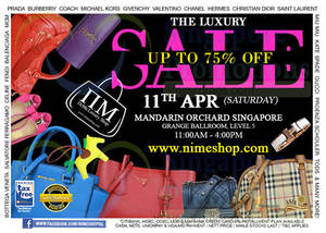 Featured image for (EXPIRED) Nimeshop Branded Handbags Sale @ Mandarin Orchard 11 Apr 2015