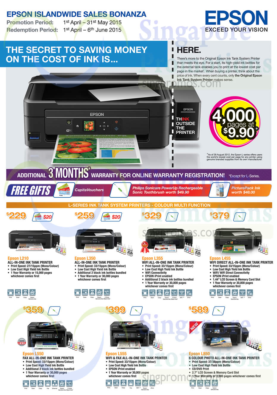 Featured image for Epson Printers & Scanners Offers 1 Apr - 31 May 2015