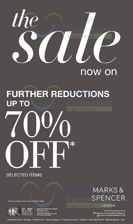 11 Jun Further Reductions Up To 70 Percent Off