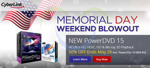 Featured image for (EXPIRED) CyberLink 50% OFF PowerDVD 15 Ultra Movie & Media Player Software 23 – 26 May 2015
