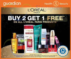 Featured image for (EXPIRED) L’Oreal Paris Buy 2 Get 1 Free @ Guardian 23 Apr – 20 May 2015