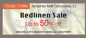 Featured image for (EXPIRED) Isetan Bedlinen Sale @ Tampines Mall 29 Apr – 5 May 2015