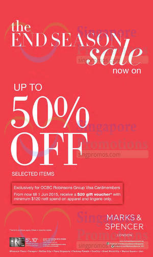 Featured image for (EXPIRED) Marks & Spencer End of Season SALE (Further Reductions!) 28 May 2015