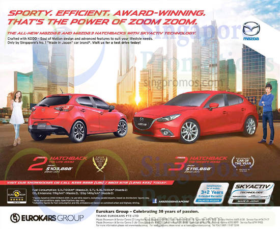 Mazda 2, 3 Hatchback Cars 9 May 2015