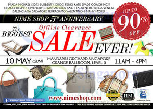 Featured image for (EXPIRED) Nimeshop Branded Handbags Sale @ Mandarin Orchard 10 May 2015