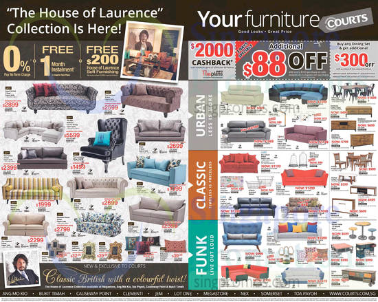 Sofa Sets, Dining Sets, Coffee Tables, Nicollo, HTL, Dera, King Koil, Dynamic