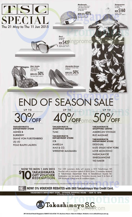 Takashimaya End of Season Sale 29 May 2015