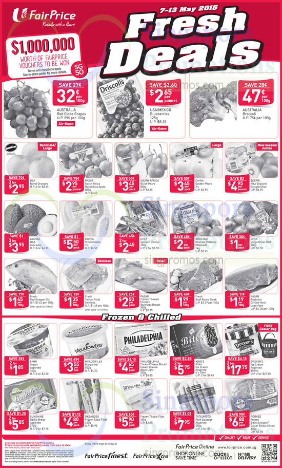 (Till 13 May) Fresh Deals Fruits, Seafood, Frozen, Chilled