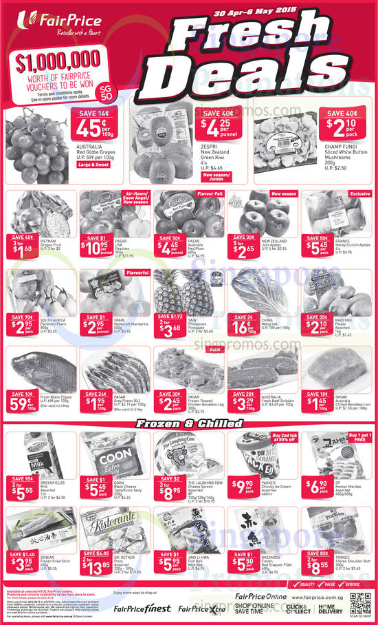 (Till 6 May) Fresh Deals Fruits, Seafood, Frozen, Chilled Products