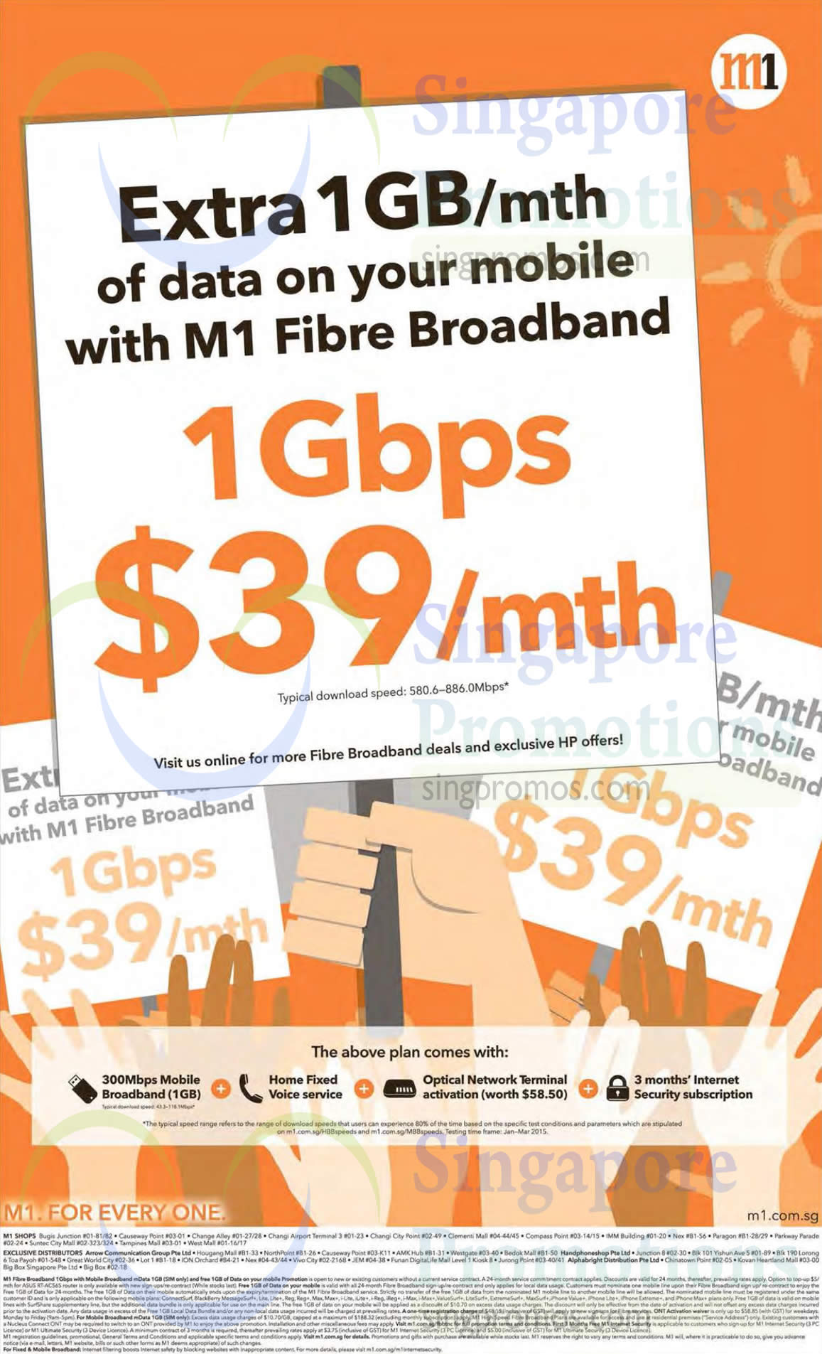Featured image for M1 Home Broadband, Mobile & Other Offers 13 - 19 Jun 2015