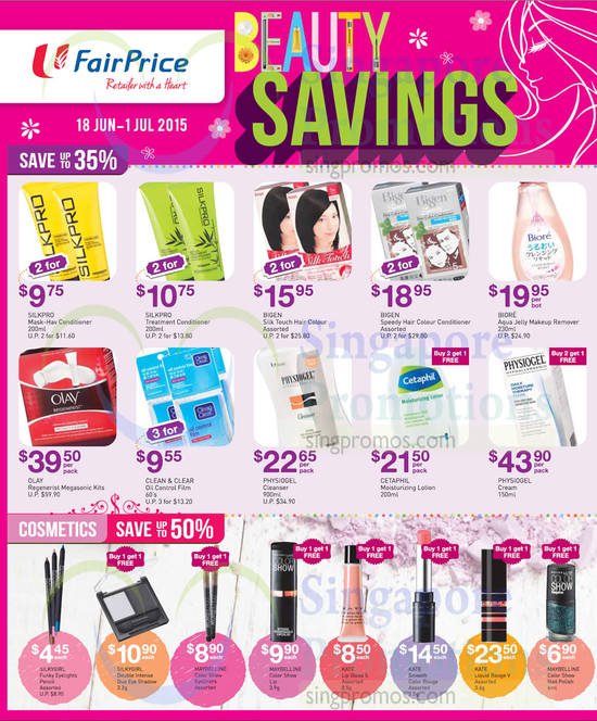 Beauty Savings Silkpro, Bigen, Biore, Physiogel, Clean n Clear, Olay