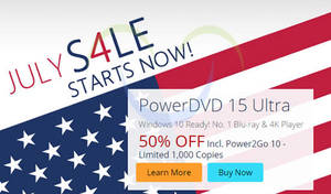 Featured image for (EXPIRED) CyberLink 50% OFF PowerDVD 15 Ultra Movie & Media Player Software 26 Jun – 8 Jul 2015