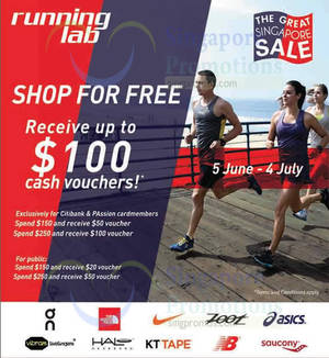 Featured image for (EXPIRED) Running Lab Up To $100 Cash Vouchers Promotion 5 Jun – 4 Jul 2015