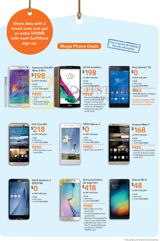 Samsung Galaxy Note 4 S6, LG G4, Sony Xperia Z3, HTC One M9, Oppo Mirror 3, Huawei Mate 7, ASUS Zenfone 2 ZE551ML, Xiaomi Mi 4i