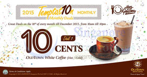 Featured image for (EXPIRED) Old Town White Coffee 10 Cents Coffee & Other Deals 1-Day Promo 10 Nov 2015