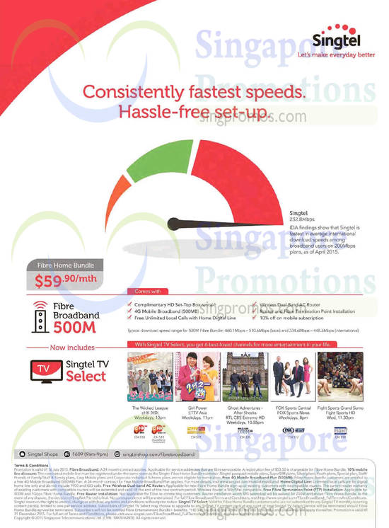 59.90 Fibre Home Bundle, 500M Fibre Broadband