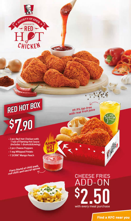 Dine-In 7.90 Red Hot Box, 2.50 Cheese Fries Dine-In 7.90 Red Hot Box, 2.50 Cheese Fries