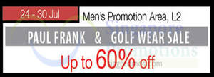 Featured image for (EXPIRED) Paul Frank & Golf Wear Sale @ Parkway Parade 24 – 30 Jul 2015