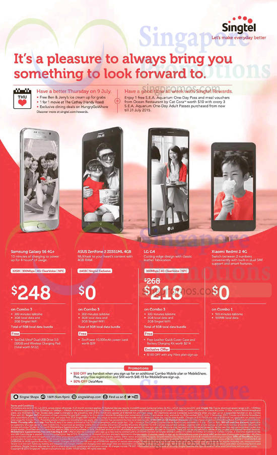 Samsung Galaxy S6, Asus Zenfone 2 ZE551ML, LG G4, Xiaomi Redmi 2