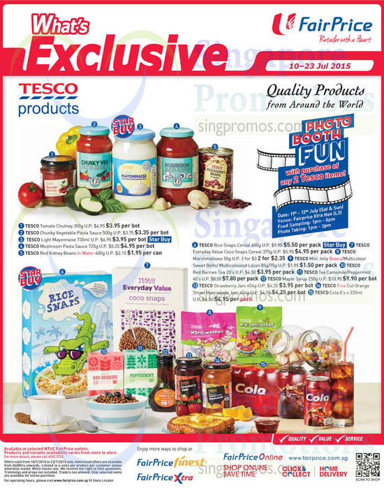 Tesco Products Groceries Sauces, Mayonnaise, Cereals, Jams, Teas