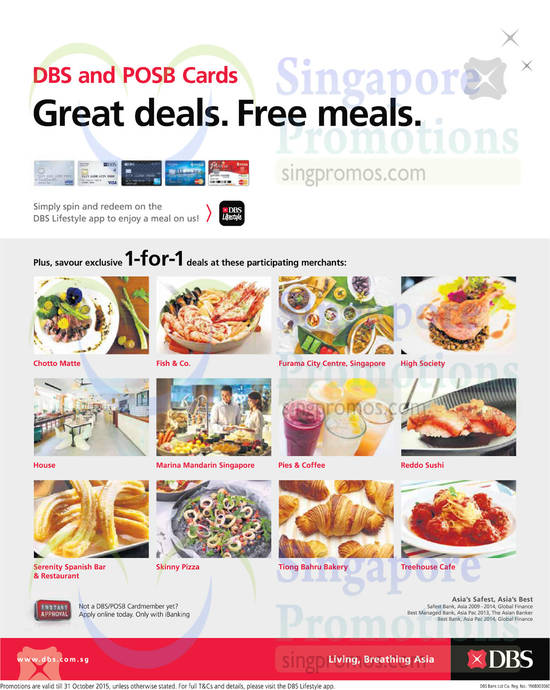 15 Sep 1 For 1 Deals Selected Restaurants