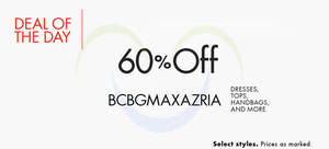 Featured image for (EXPIRED) BCBGMAXAZRIA 60% Off Dresses, Tops, Handbags & More 24hr Promo 23 – 24 Aug 2015