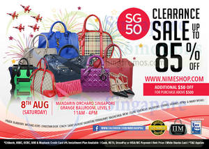 Featured image for (EXPIRED) Nimeshop Branded Handbags Sale @ Mandarin Orchard 8 Aug 2015