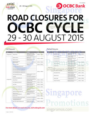 Featured image for (EXPIRED) OCBC Cycle Road Closures 30 Aug 2015