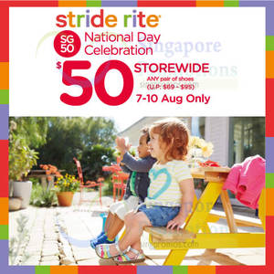 Featured image for (EXPIRED) Stride Rite Storewide $50 Shoes SG50 Promo 8 – 10 Aug 2015