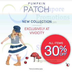 Featured image for (EXPIRED) Pumpkin Patch 30% Off (Vivocity) & 20% Off (All Outlets) Promo 23 Sep 2015