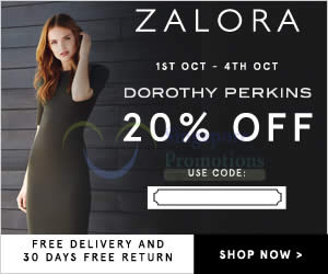 Featured image for (EXPIRED) Dorothy Perkins 20% OFF (NO Min Spend) Storewide Coupon Code 1 – 4 Oct 2015