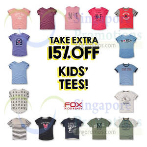 Featured image for (EXPIRED) Fox Fashion 15% Off Kids Tees 23 – 27 Sep 2015