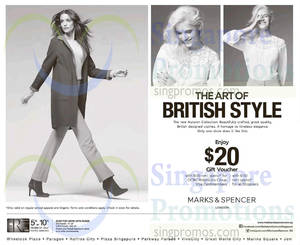 Featured image for (EXPIRED) Marks & Spencer $20 Gift Voucher Promotion 11 Sep 2015
