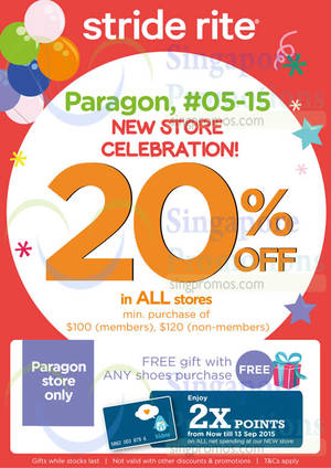 Featured image for (EXPIRED) Stride Rite 20% OFF New Store Celebration Promotion 4 – 13 Sep 2015